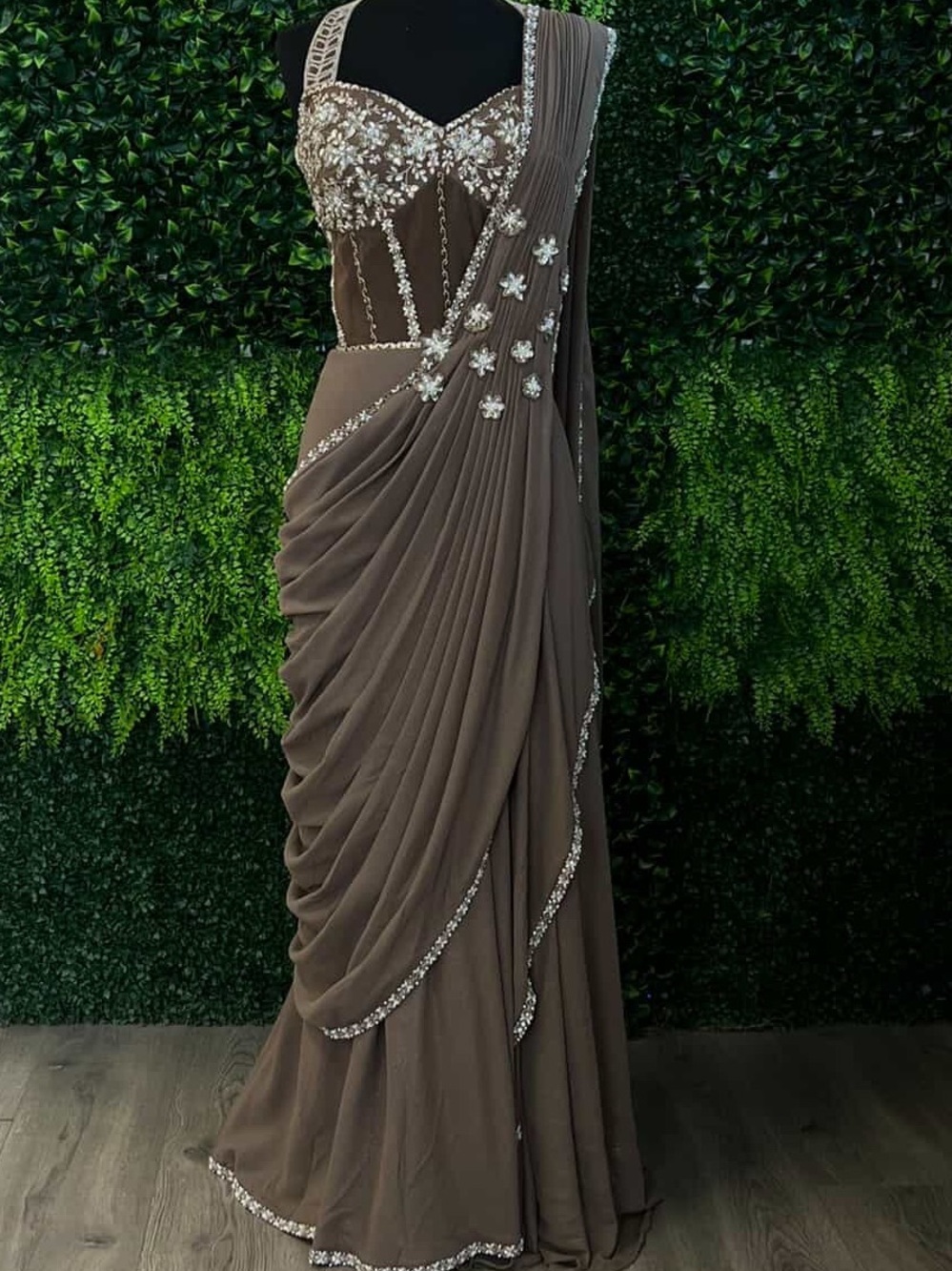Pre draped saree